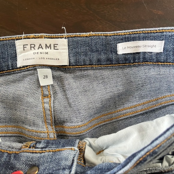 FRAME Le Nouveau Straight Front Split Raw hem 28 - Picture 11 of 15